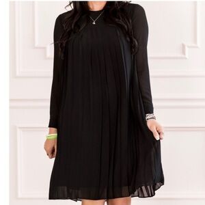 Rachel Parcell Elegant Black Long Sleeve Dress
